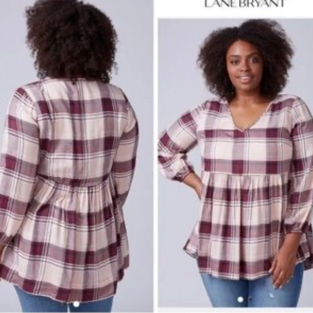 Lane Bryant Babydoll Top - Picture 1 of 4